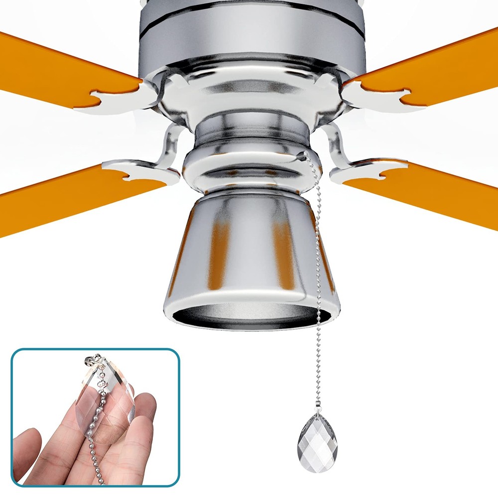LINGTONG 2PCS Ceiling Fan Pull Chains, Premium Fan Pull Chain with 20-inches ...