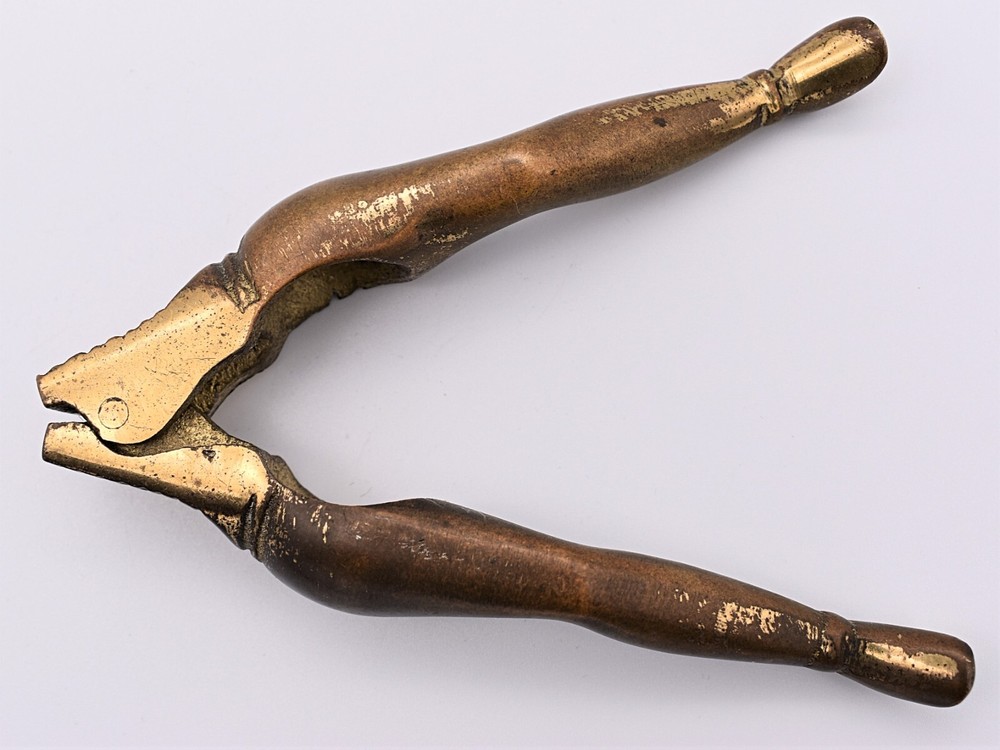 Solid Brass Nutcracker Lady Legs Risque