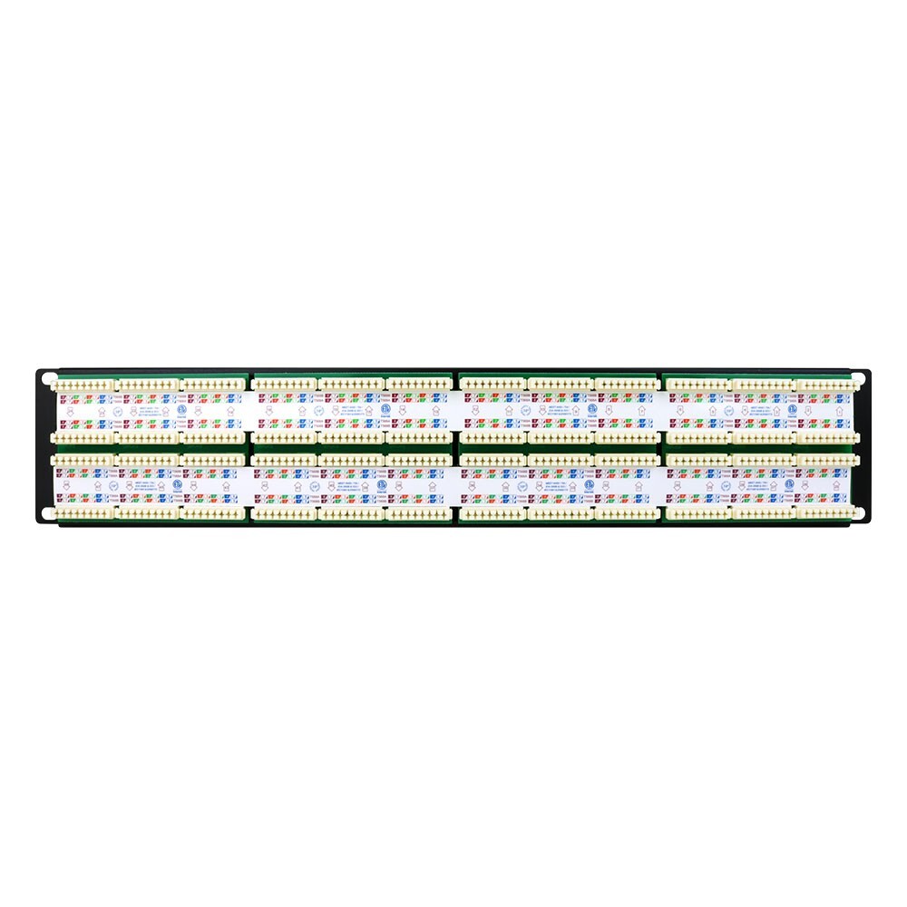 Construct Pro 48-Port Cat6 Rack Mount Patch Panel (19”/2U, RoHS Approved)