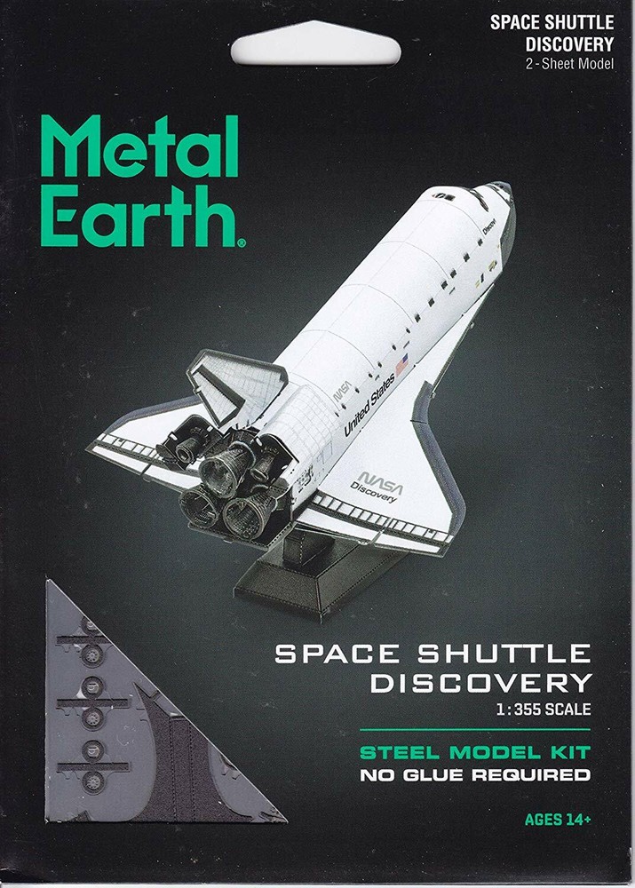 Fascinations Metal Earth SPACE SHUTTLE DISCOVERY (Color Version) 3D Model Kit