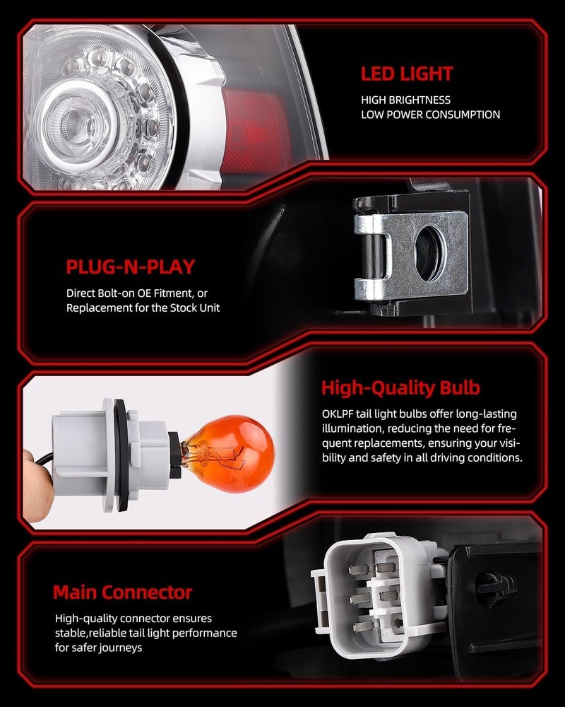 LED Tail Light Compatible with 2005 2006 2007 2008 2009 2010 2011 2012 2013 2014