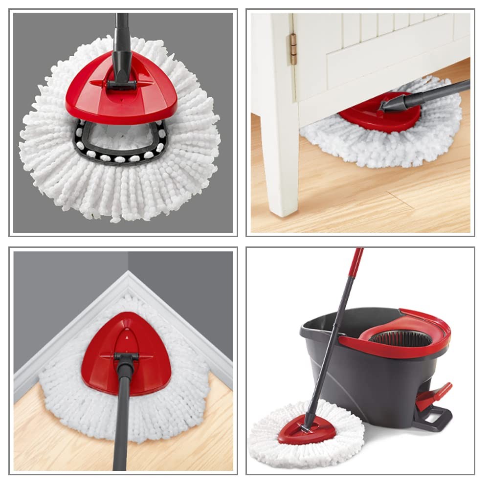 6 Pack Fit O-Cedar Easy Wring Spin Mop Replacement Heads - Microfiber Replace...