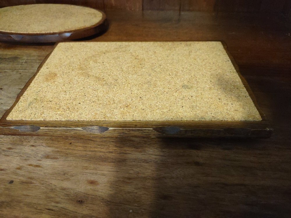 2 Vintage Wooden Kitchen Trivets