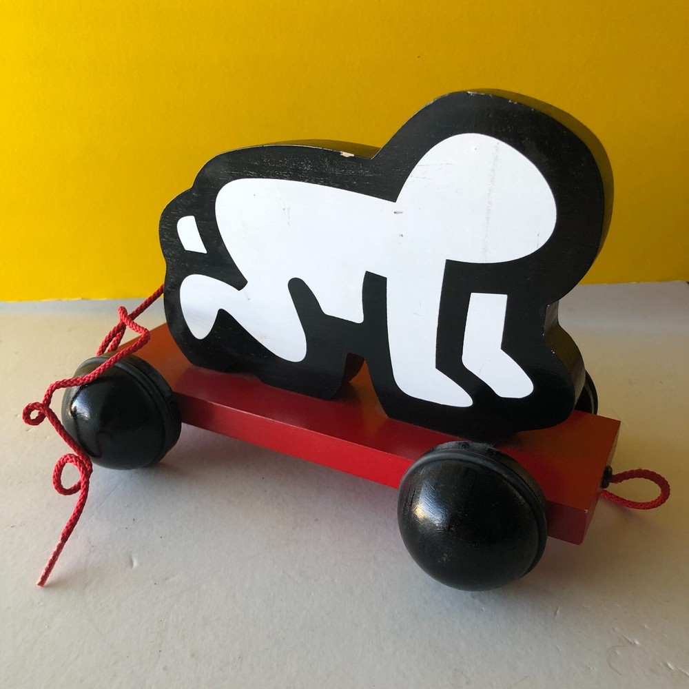 KEITH HARING Radiant Baby VILAC Wooden Pull Toy,