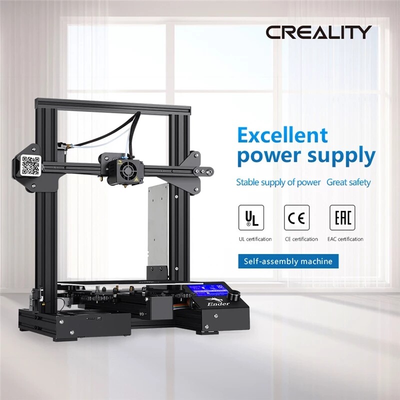 Creality Ender 3 DIY 3D Printers Kit 8.66x8.66x9.84inch Resume Printing Function