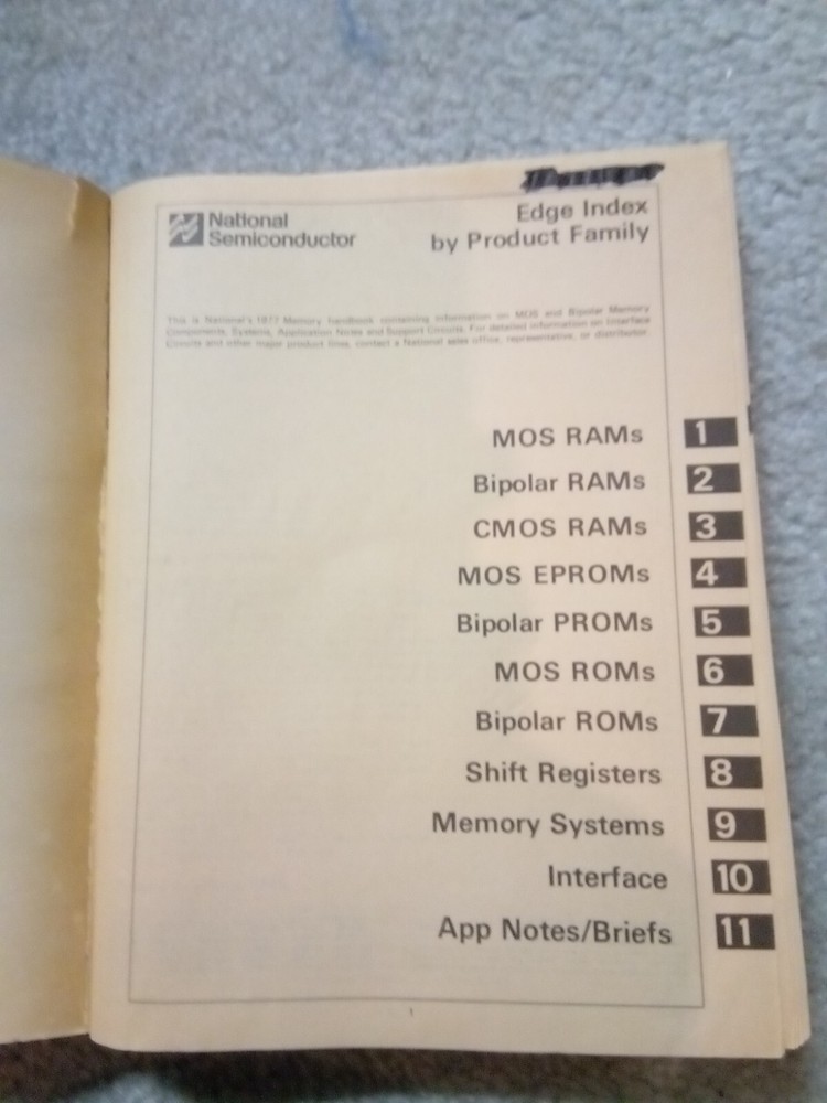 National Semiconductor Memory Databook 1977