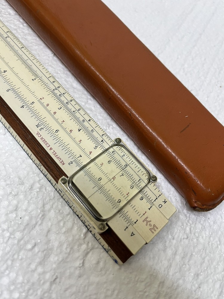 K & E708190 slide rule, ruler with case Hard To Find