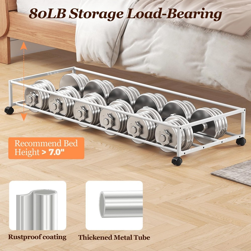 Yecaye Under Bed Storage with Wheels 2 Pack, 85L Extra Large Under Bed Storage C