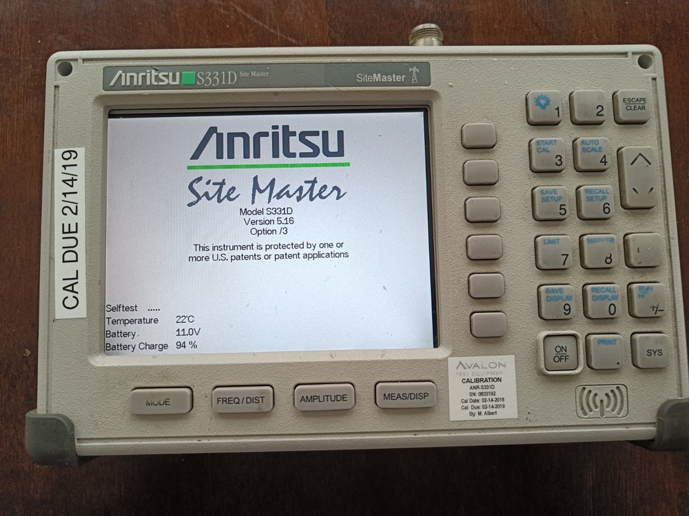 Anritsu SiteMaster S331D Cable & Antenna Analyzer