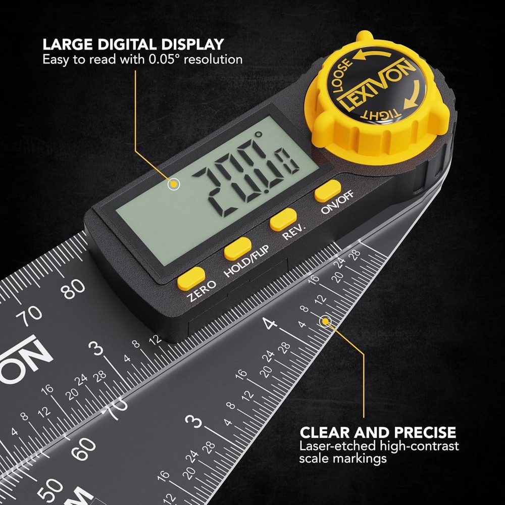 130mm Angle Finder with High-Resolution Display & Heavy-Duty Case