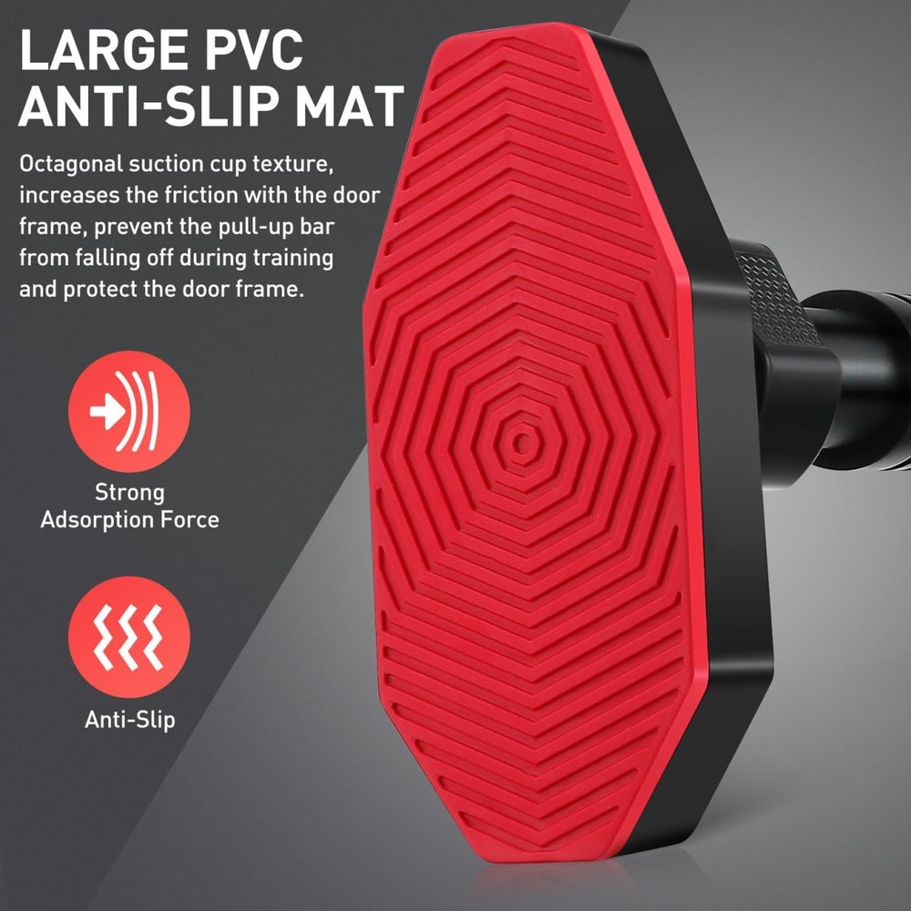 Adjustable Doorway Pull up Bar with Secure Locking No Drilling Installation C...