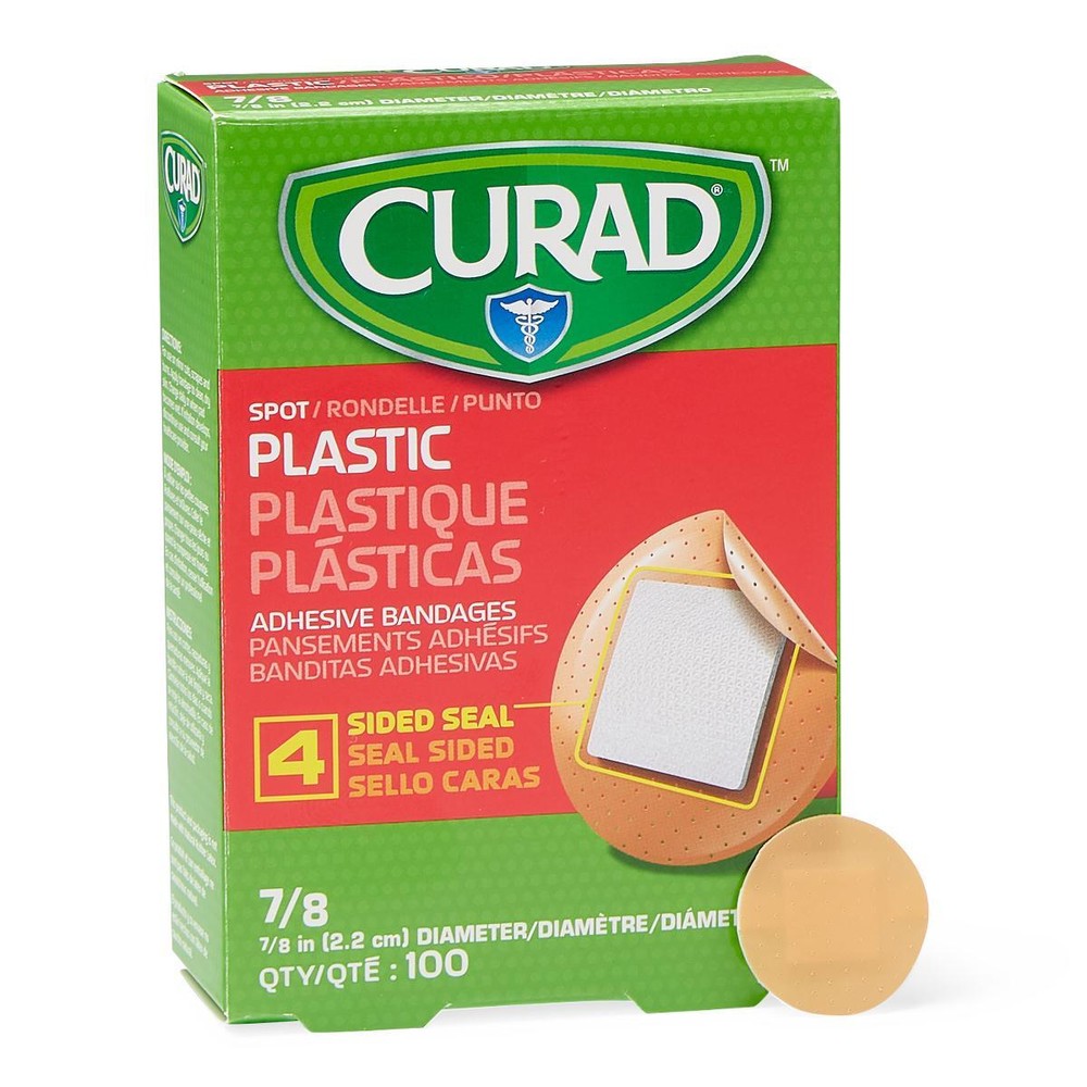 CURAD Plastic Adhesive Bandages, 7/8"