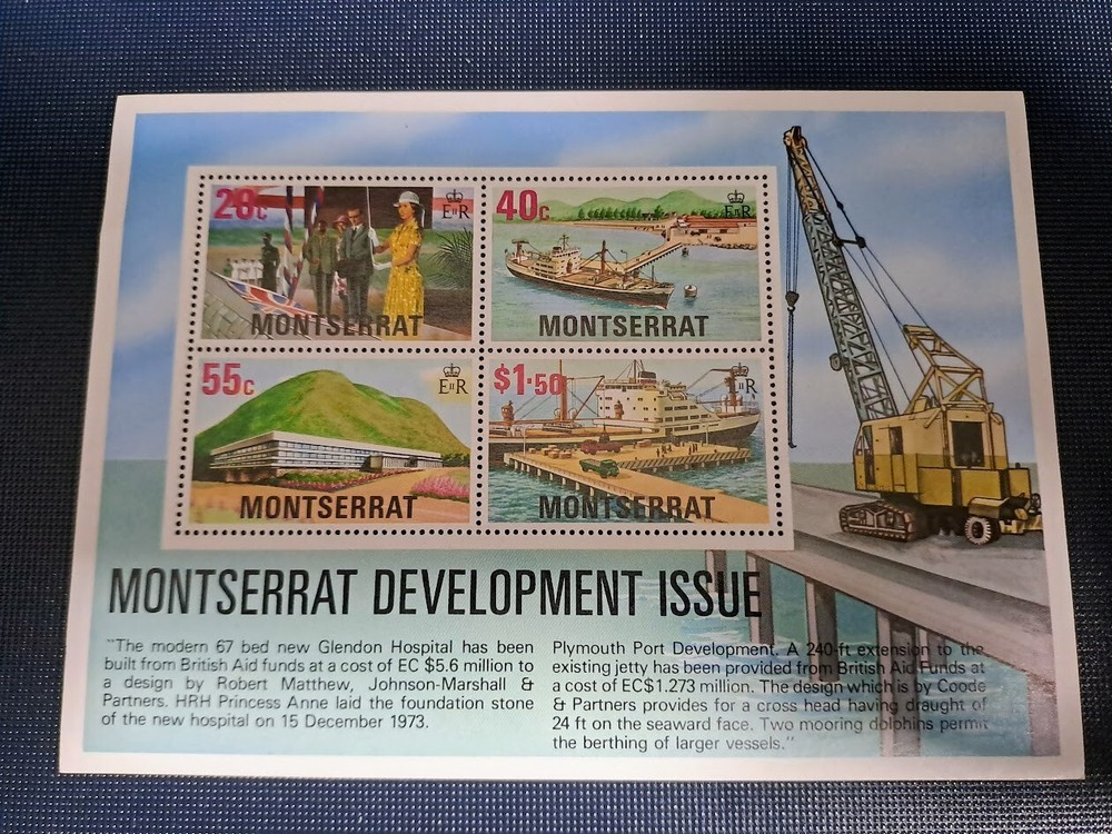 British Commonwealth Stamps Sheet Montserrat Mlh Development 1977