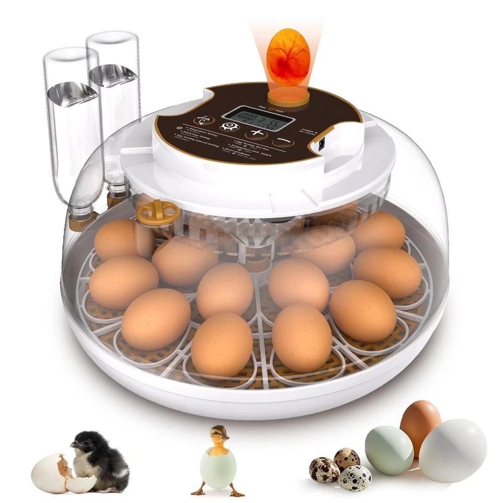 Incubators for Hatching Eggs,18 Egg Incubator with Automatic Egg Turning