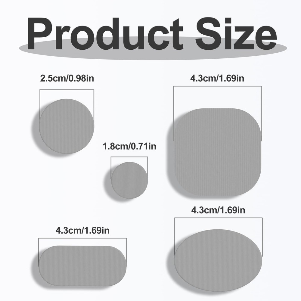 45PCS Down Jacket Repair Patch for Puffer Three Sizes, Pre-Cut-Dark Grey