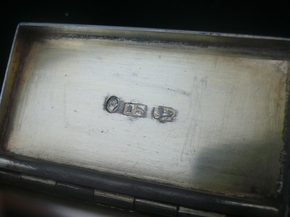 Sterling Silver Snuff Box, Antique Birmingham 1835, Maker TS