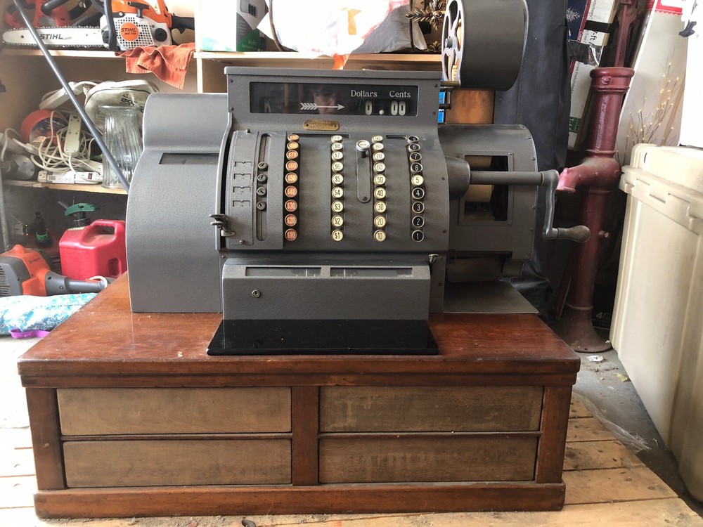 Antique national cash register