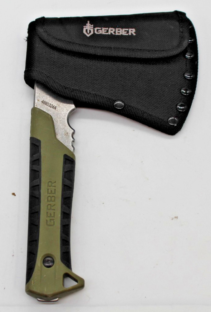 Gerber Pack Hatchet Flat Sage Axe 4661020A With Black Sheath