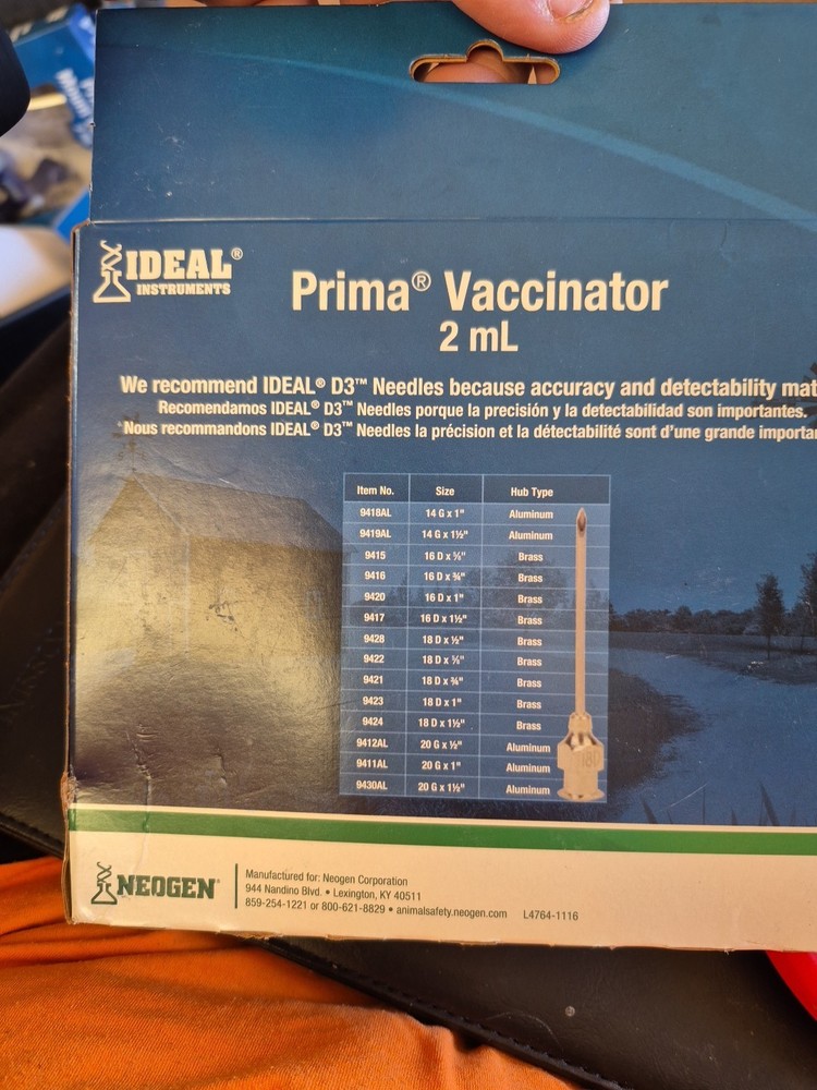 Prima Adjustable Vaccinator Syringe 6ml with 3 Drawoffs