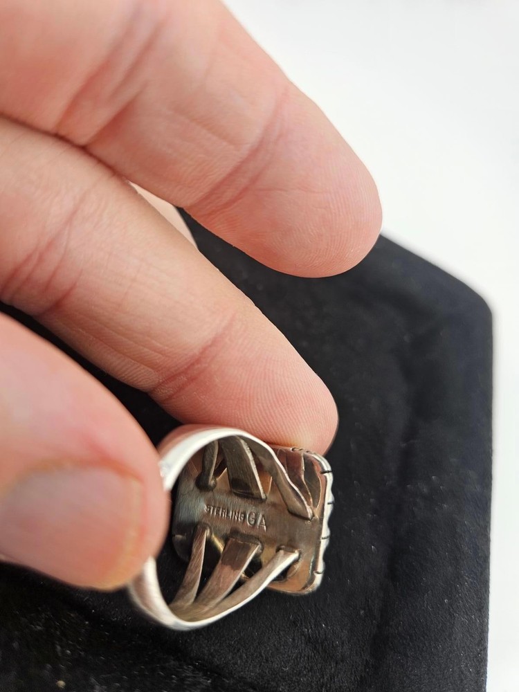 Sterling Silver Ring with Blue Stone