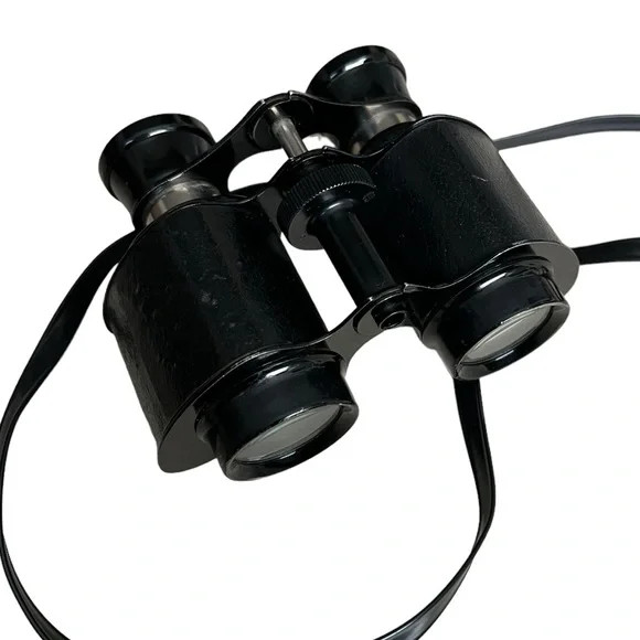 Vintage Trojan USA Made Binoculars with Strap Black Pre-Owned *Please Read*