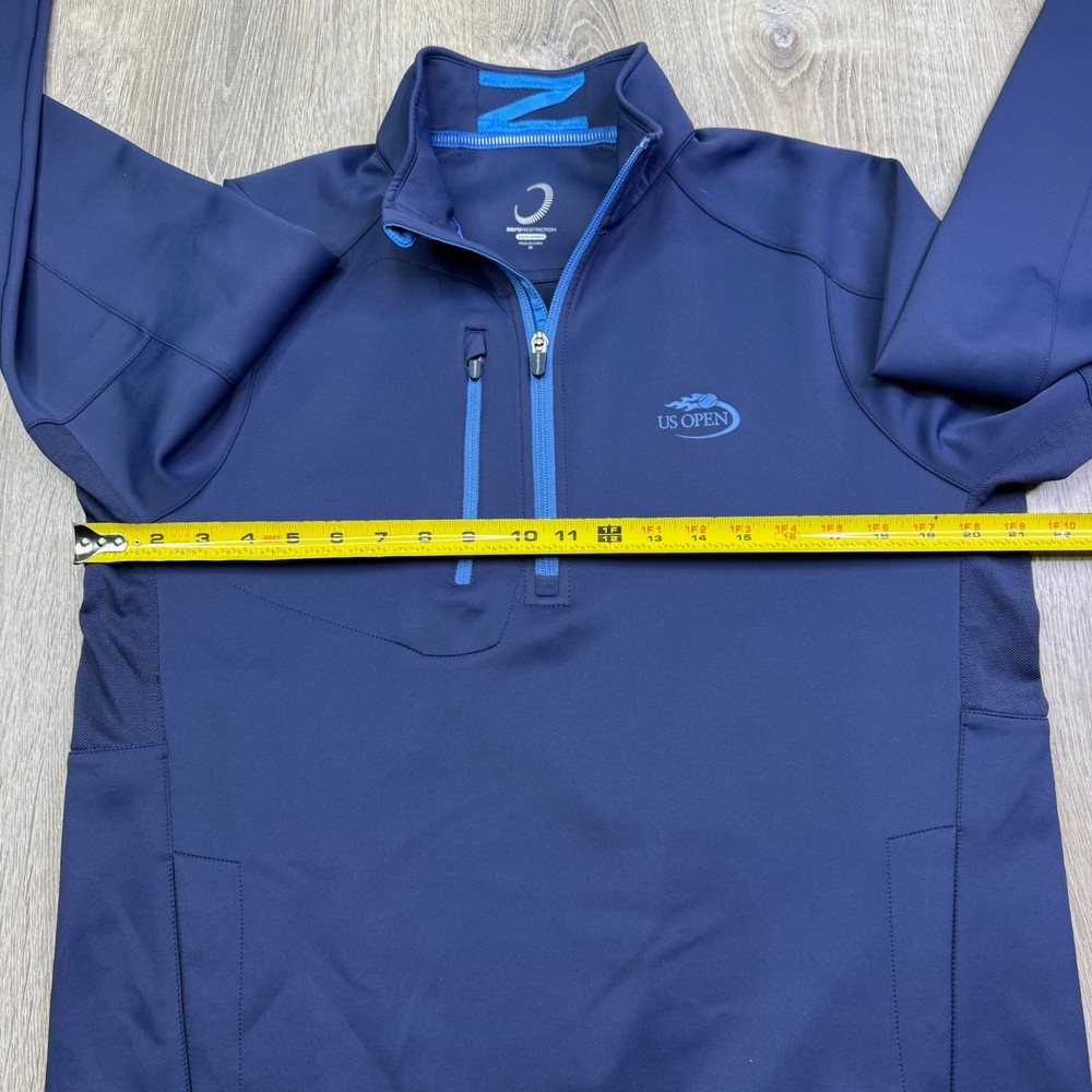 Zero Restriction Mens Blue Tour Series Golf Pullover Jacket US Open Size M