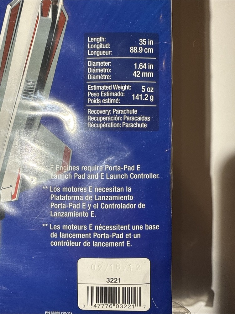 Estes • 3221 • QCC Explorer • Flying Model Rocket Kit• Skill Level 4