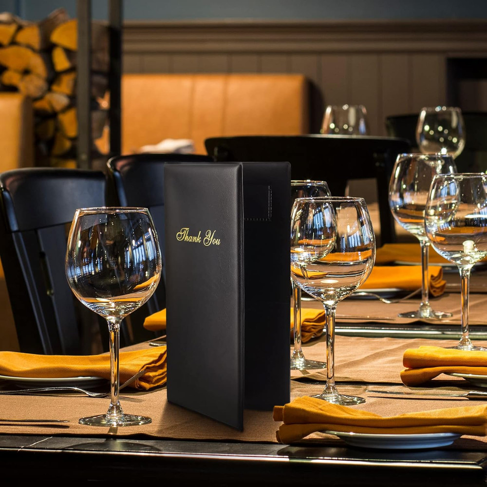 30 tarjetas de presentación de cheques para restaurantes