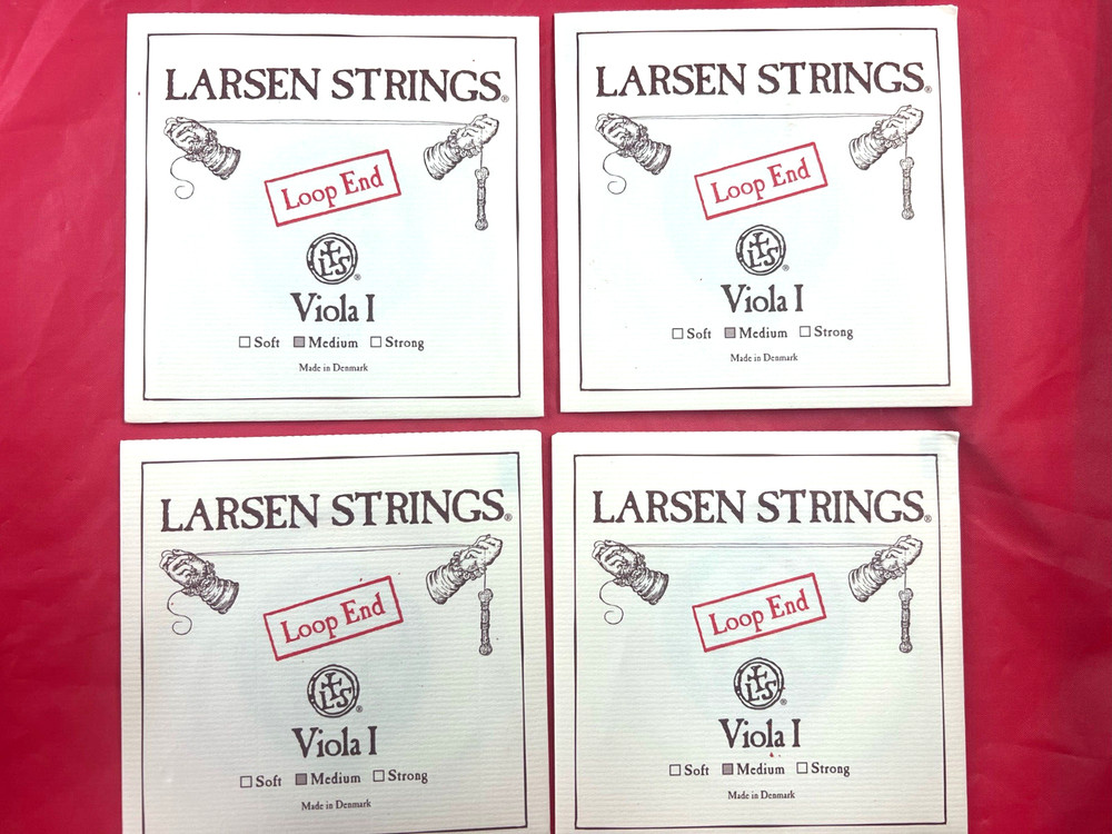 4 x  100% Authentic Larsen Viola A Strings 4/4 Regular Version Loop