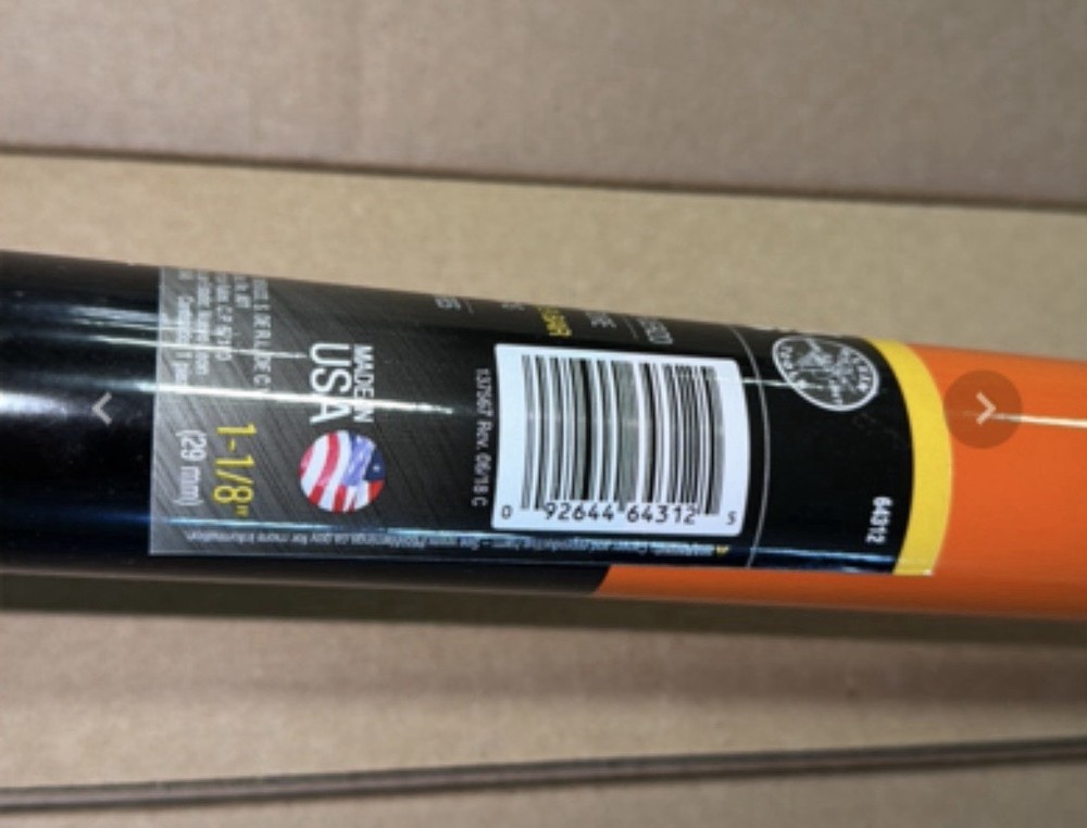 KLEIN TOOLS 64312 ANGLED REBAR HICKEY 65° ANGLE BENDS #7, #8, #9