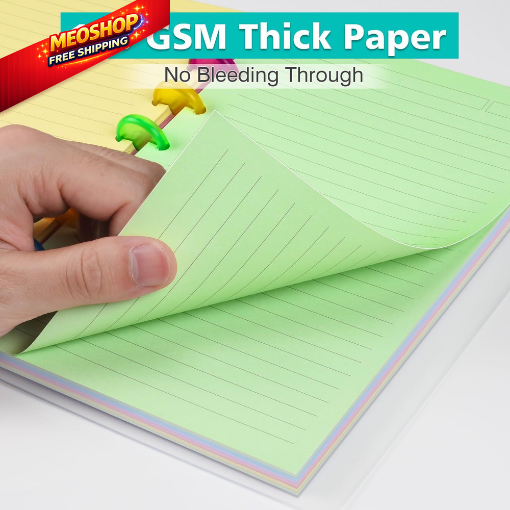 Letter Size 11 Discs 120gsm Discbound Refill Paper, 200 Sheets, White