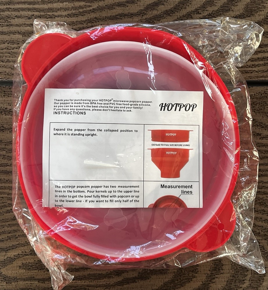 The Orginal Hotpop Silicone Popcorn Maker - Microwave Popcorn Popper with Handle