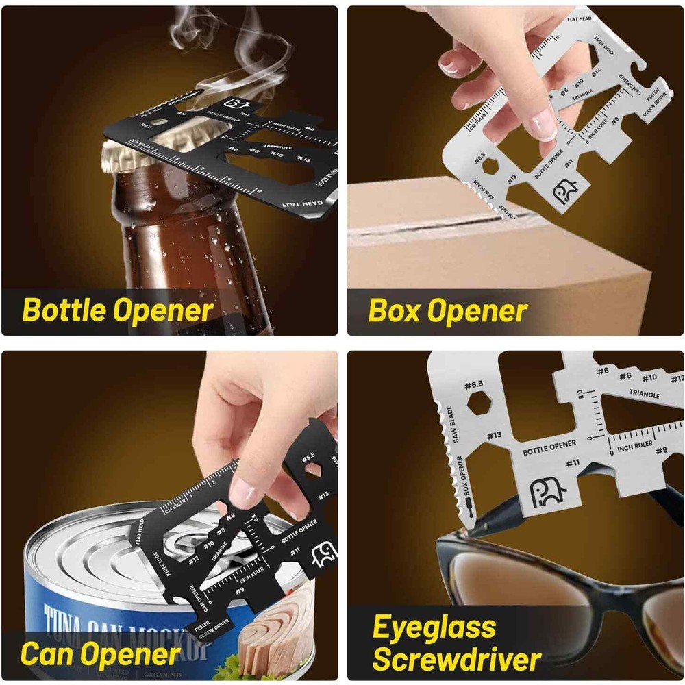 20-in-1 Credit Card Multitool - Tactical Wallet Tool (2-Pack)