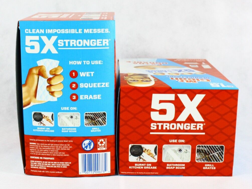 2 Packs Mr. Clean Magic Eraser Extra Durable Scrubbers 15 Ct Each 30 Ct Total