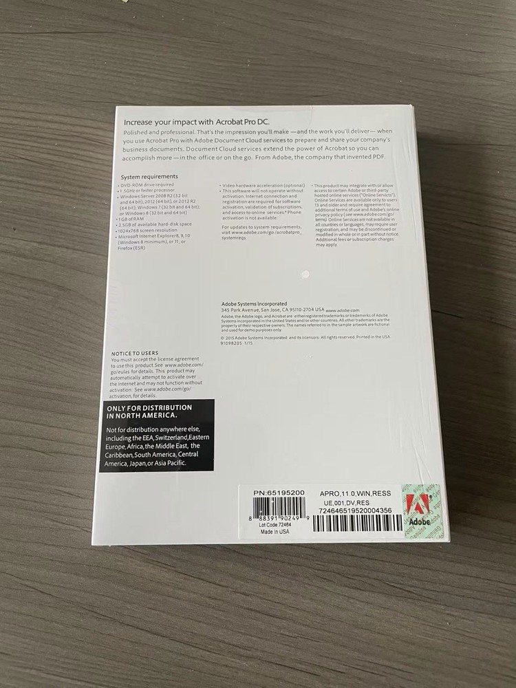 Adobe Acrobat Pro Full Version | Perpetual License (For 2 PCs) |DVD Windows New