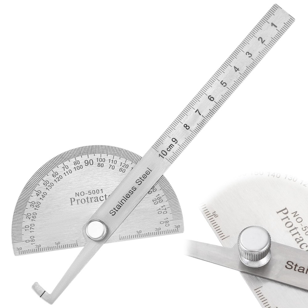 Stainless Steel Angle Protractor, Angle Finder Ruler, Adjustable Angle-Protra...