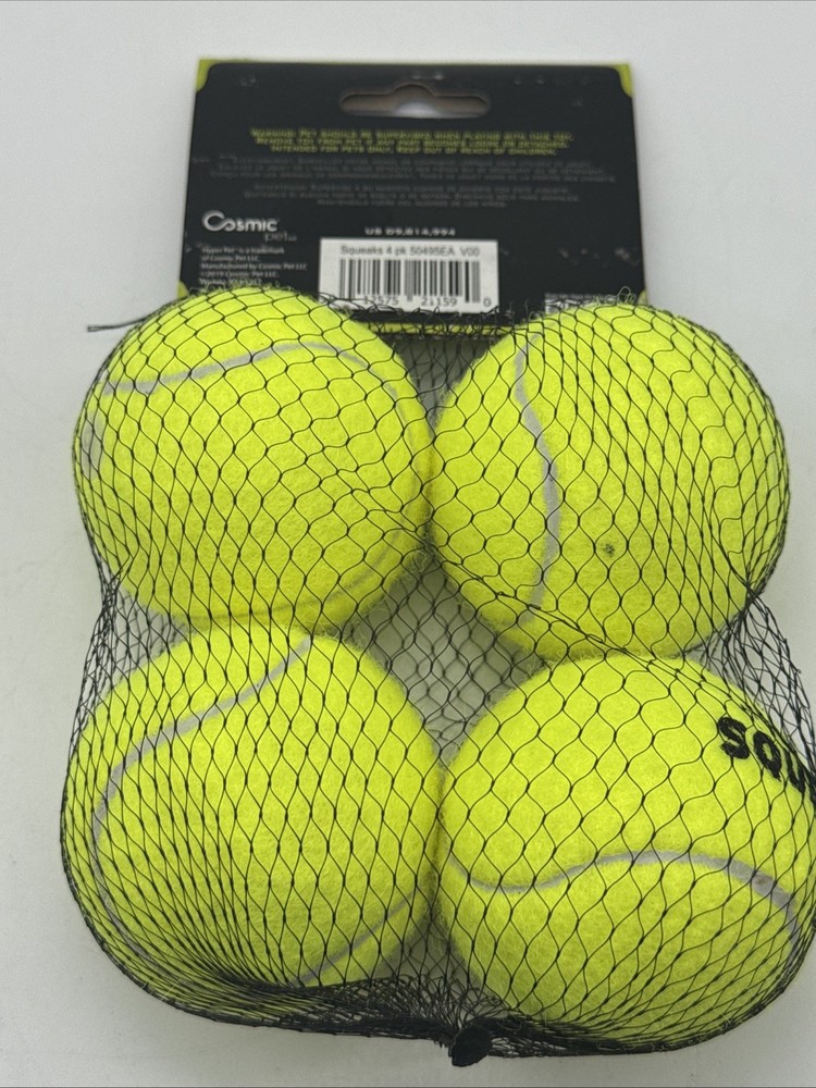 Hyper Pet Regular Tennis Balls for Dog Exercise - 4 PACK