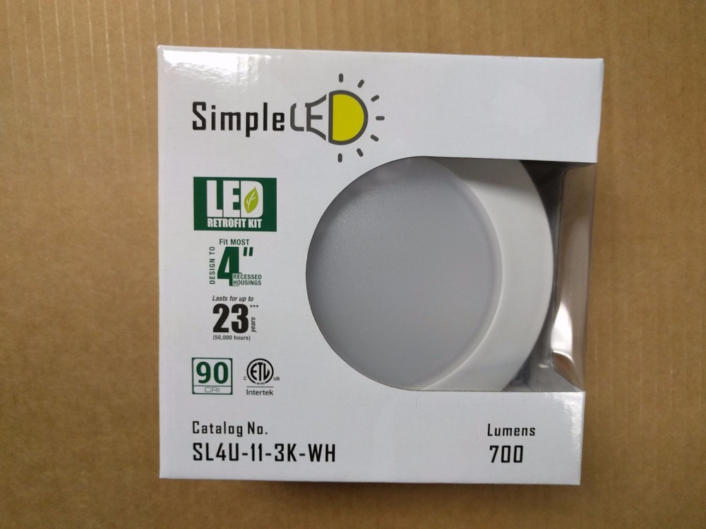 4" LED Retrofit Surface Disk Light Dimmable Ceiling Kit 3000K Warm White