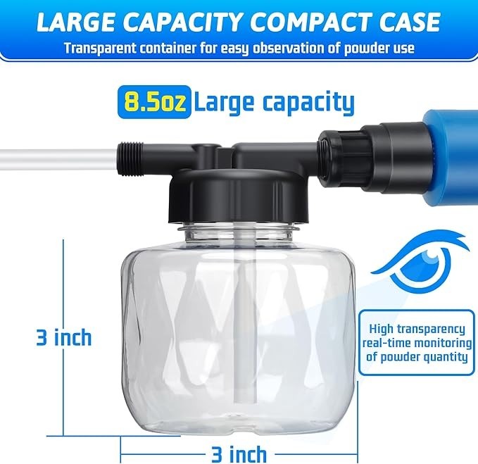 19" Powder Duster Sprayer with Push-Pull Air Pump for Diatomaceous Earth, Delta