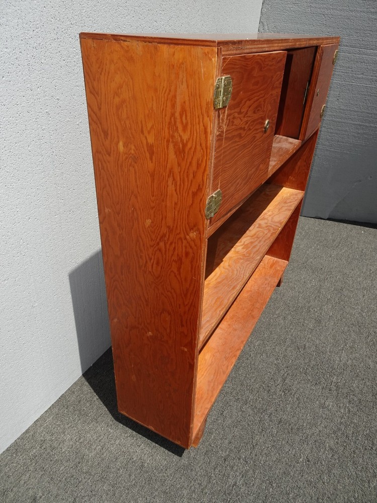 Vintage Mid Century Handmade Brown Bookcase