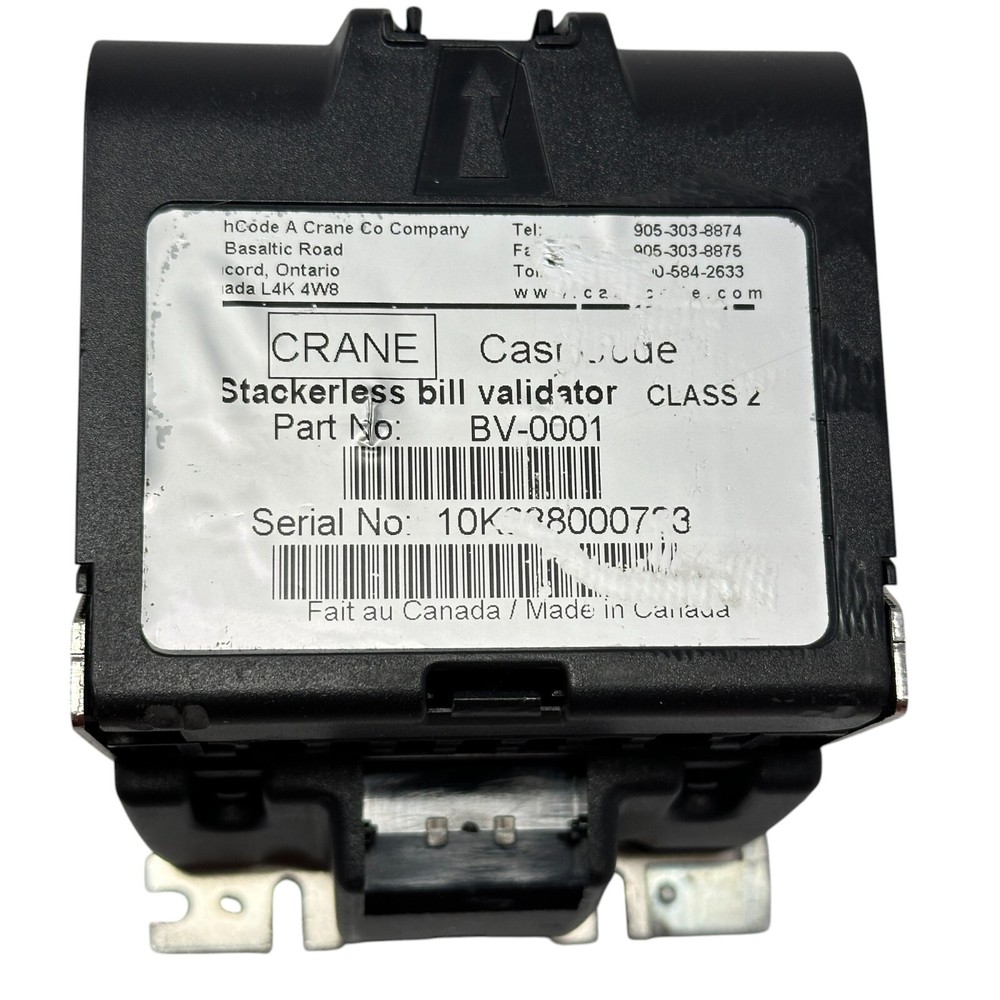 Crane CashCode BV-0001 Stackerless Bill Validator – Genfare Farebox 82455