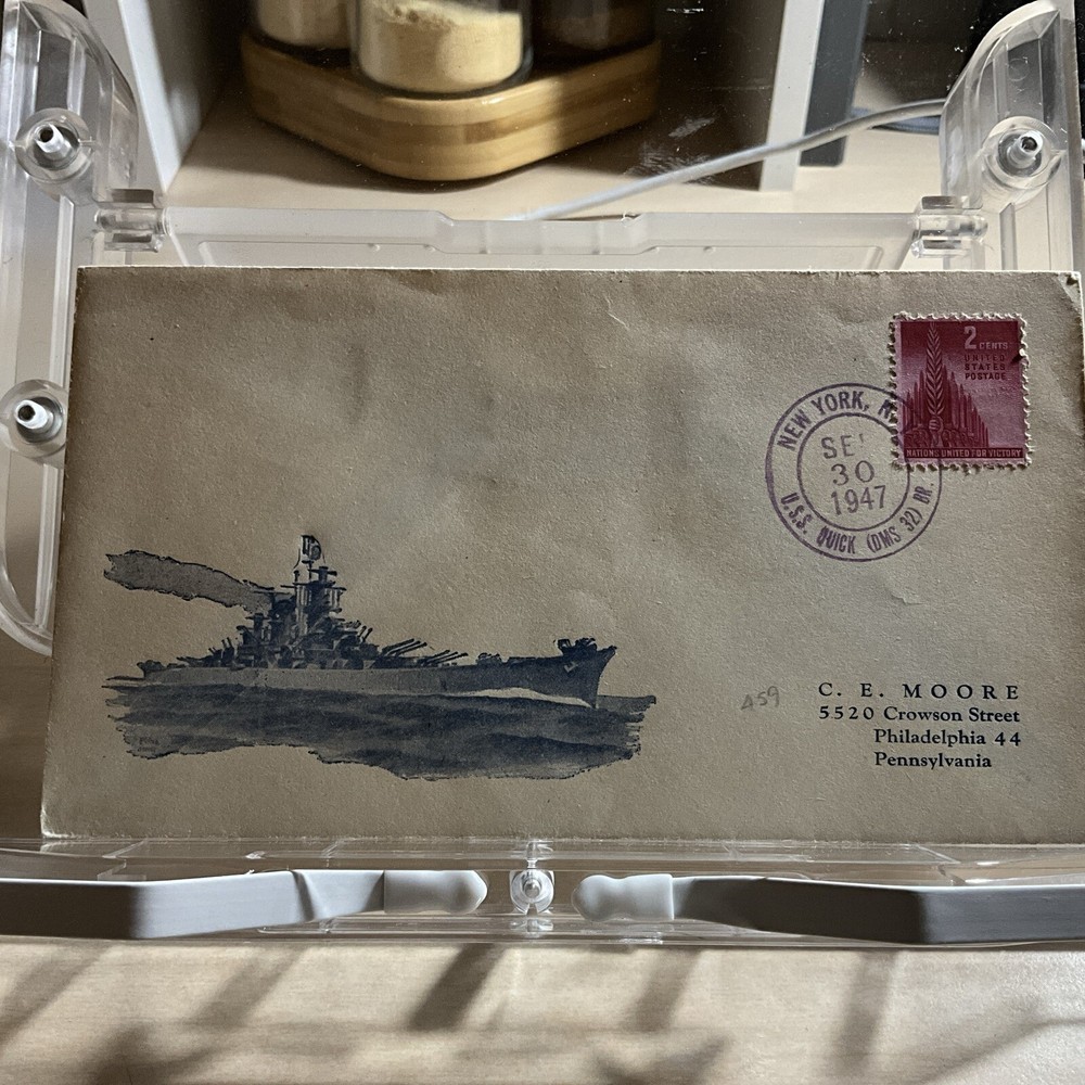 1947 USS Quick  DMS-32 Naval Cover