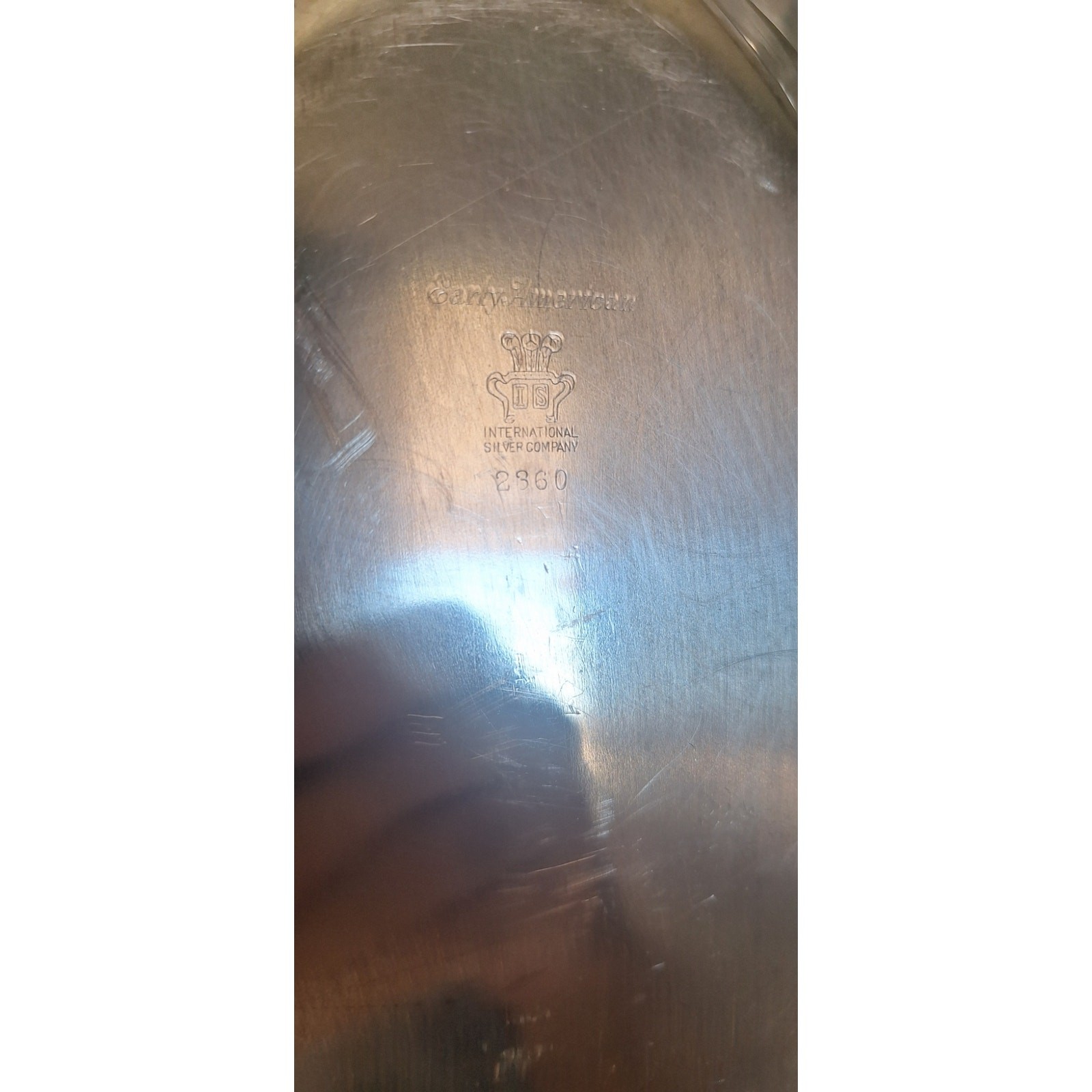 Vintage International Silver Co Early American 2360 Oval Serving Bowl 11" x 7"