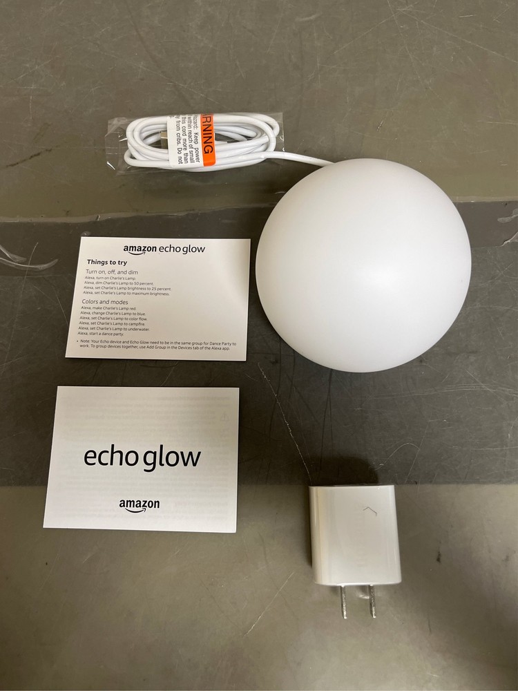 Amazon Echo Glow Multicolor Smart Lamp in White 1