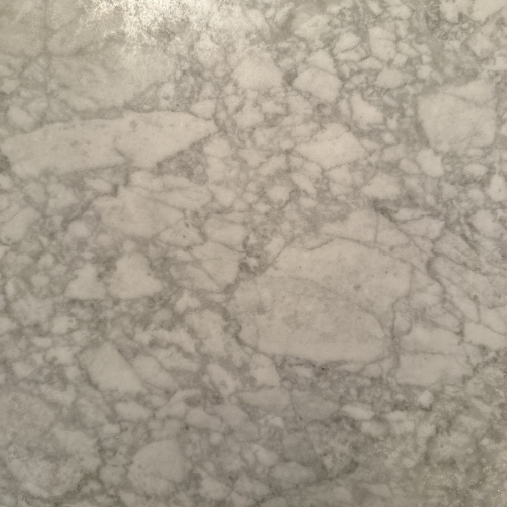 Vintage Solid Replacement 24” Marble Table Top (Italy) White & Gray Veining
