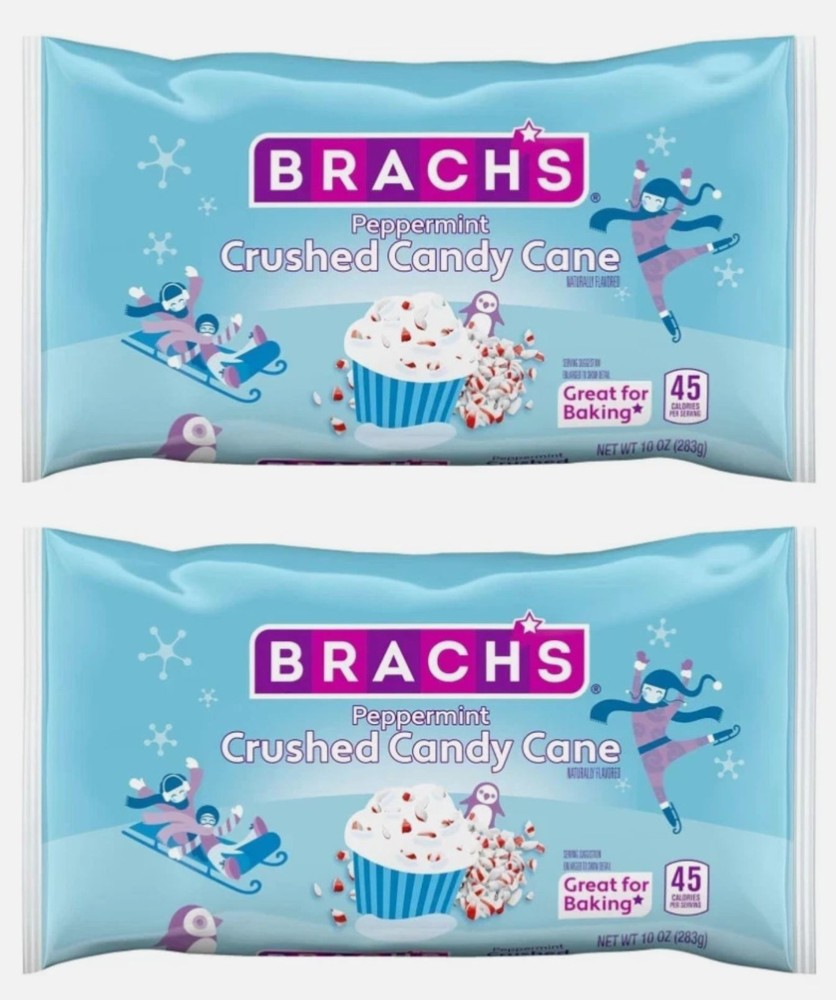 TWO (2) Brach's Peppermint Crushed Candy Canes, 10 Ounce BB 11/2026