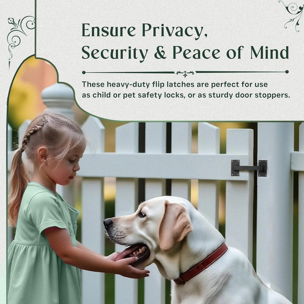 Antique Style 12" Iron Flip Latch - Versatile Security Solution for Gates