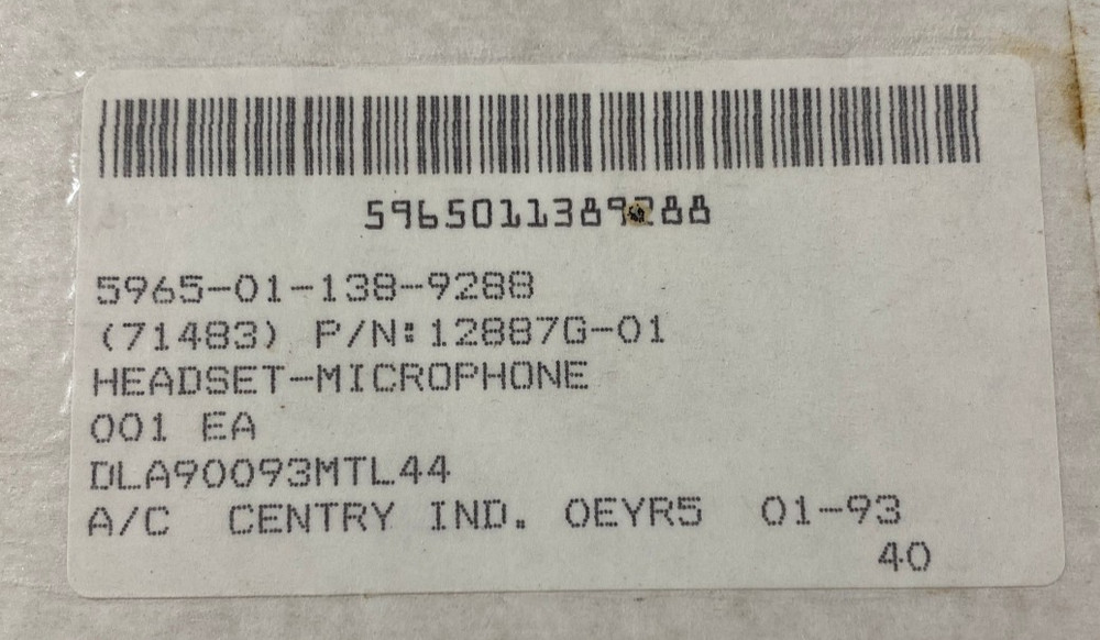 David Clark Model H5030 Aviation Headset