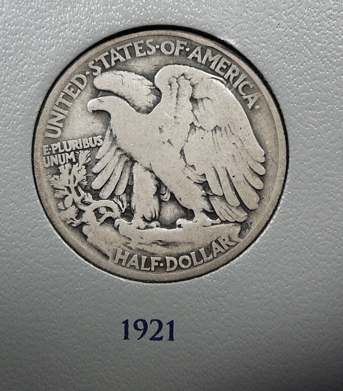 1921 Walking Liberty Half Dollar - VG / Very Good