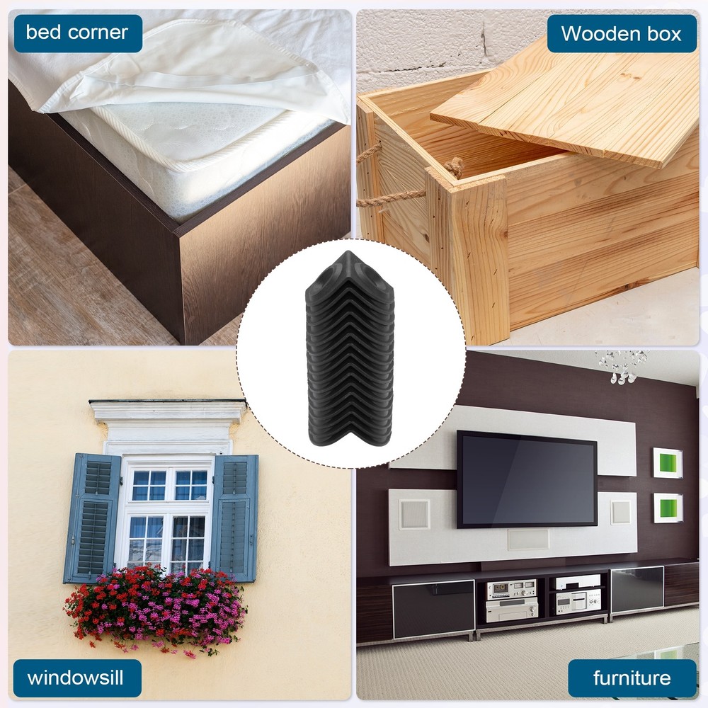 16 Pcs Speaker Cabinet Corners Protector 55x55x55mm Plastic Guard Wrap Angle